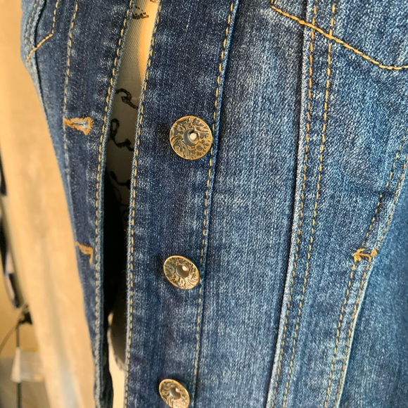 PARIS BLUES Jean Vest Denim Blue Small - Picture 5 of 15